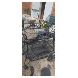 Metal lawn cart tea cart