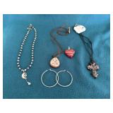 925 Marked Moon and Star Beaded Necklace, Anders