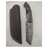Handmade Damascus-style  knife distinctive pattern