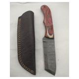 Handmade Damascus-style knife distinctive pattern