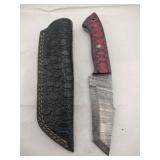 Handmade Damascus-style knife distinctive pattern