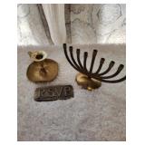3 heavy brass decor