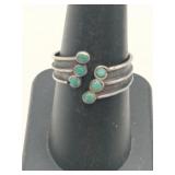 Silver native American turquoise Ring unmarked