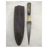 Handmade Dagger Damascus-style knife   5 " blade