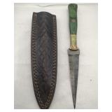 Handmade Dagger Damascus-style knife   5 " blade