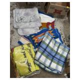 Fleece throws, blankets, some new
