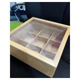 bamboo box organizer/display case 10ï¿½ x 10ï¿½ x 4ï¿½