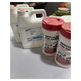 31 quart alcohol antiseptic, and two containers