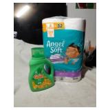 Angel Soft 8=32 Toilet Tissue& Gain Laundry