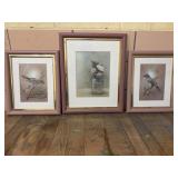 Spring Art Trio by Artist Melba Berry framed and