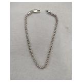 Silver beaded bracelet marked 925.    .105oz