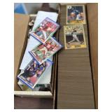 2 boxes Football and baseball cards, late 80s and