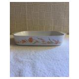Corning ware, peach flower design, baking dish,