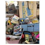 Vintage table top pool table and other toys