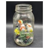 Jar of marbles and shooters