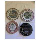 Four advertising plates.