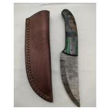 Handmade Damascus-style  hunting knife 4 " blade