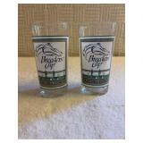 2 Kentucky Derby glasses 1991 Churchill Downs