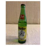 7up 16oz Purdue green glass bottle cap is rusty