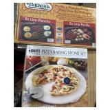 Reversible grill and griddle & pizza baking stone