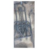 Small ornate Metal garden gate stakes
