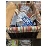 Basket of odds and ends, home hardware, office,