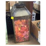 19" decorative rustic metal lantern