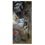 Hand tools, christmas decorations, lighted deer