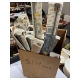 Box of various size, spring sash, rods