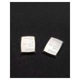 2 Grams Of .999 Fine Silver Valcambi Bars