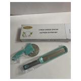 2 pc Cheese grater & pizza cutter, new