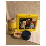 1985 yellow cabbage, patch kids lunchbox with