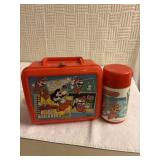 Red Nintendo super Mario Brothers and thermos