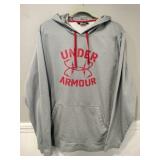 Under armor gray/Red  hoodie size XL
