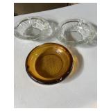 Three decorative ashtrays