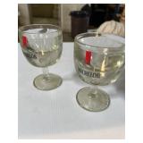 2 1970s Michelob beer goblets