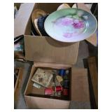 Buttons , hats, thread, Bavarian Plate, more