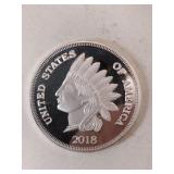 2018 Indian .999 fine silver round