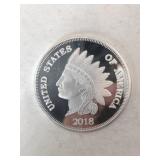 2018 Indian .999 fine silver round