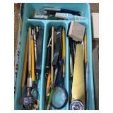 Tray organizer with various drafting tools &