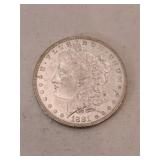 1881 silver Morgan dollar