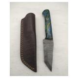 Damascus style hunting or skinny knife 4' blade