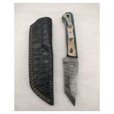 Damascus style hunting or skinny knife 4' blade