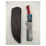 Damascus style hunting or skinny knife 4' blade