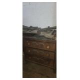 Weathered mirrored chest of drawers (mirror is in