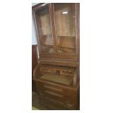 Victorian style Cylinder Secretary Desk Cupboard
