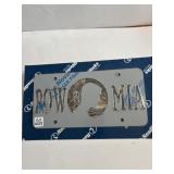 6 in x 12 in POW*MIA polished steel license plate