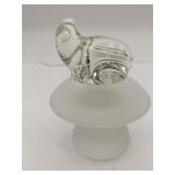 Napcoware mushroom /frog art glass paperweight