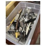 Large collection of kitchen, utensils, and tote
