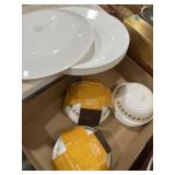 Corelle bowls and plates with 'Butterfly Gold'